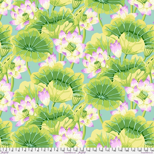 Patchwork Baumwolle - Kaffe Fassett  - Classics - Lake Blossoms - Green